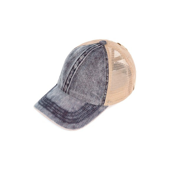 CC Kids Washed Denim Criss Cross Cap