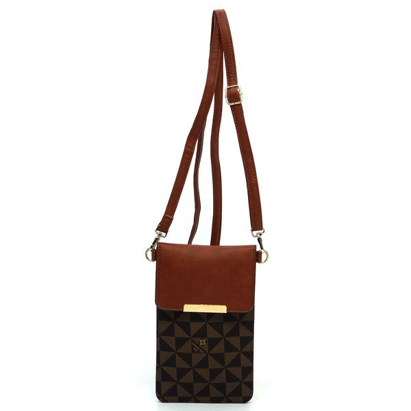 Monogram Cell Phone Purse Crossbody Bag