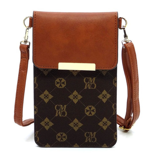 CM Monogram Cell Phone Purse Crossbody Bag