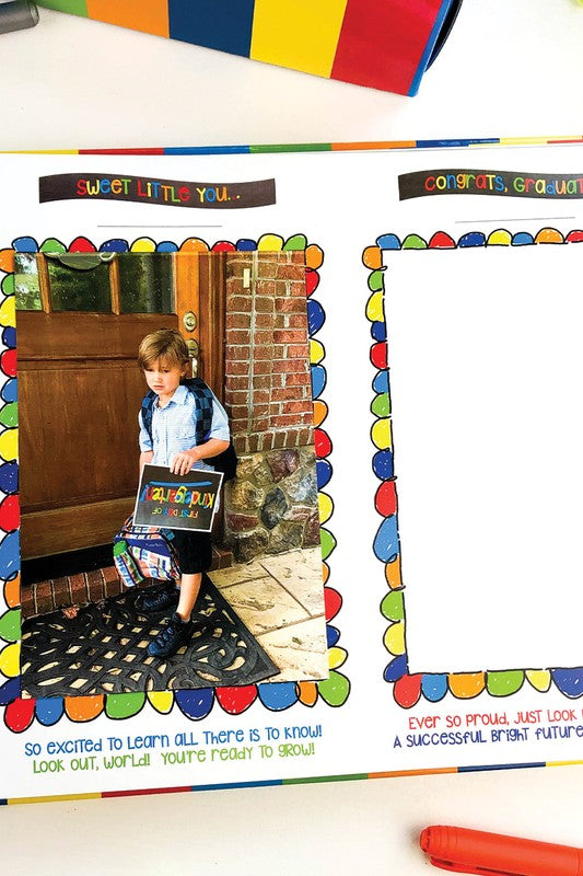 Class Keeper School Memory Book Primary Stripes