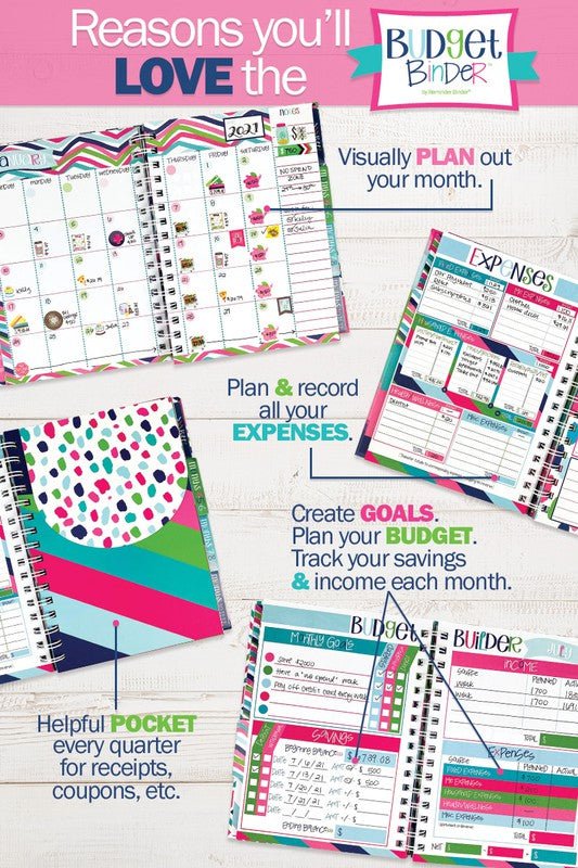 Budget Binder Financial Workbook Non-Dated 52-Week