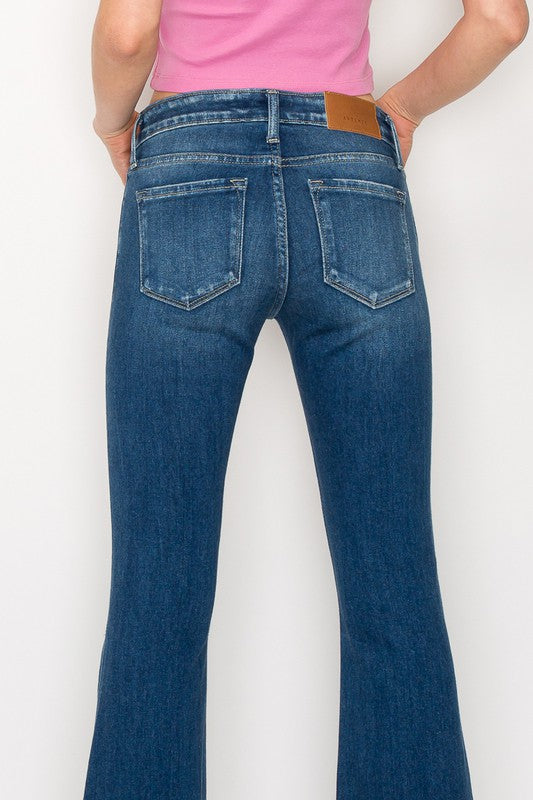 LOW RISE STRETCH VINTAGE FLARE JEANS