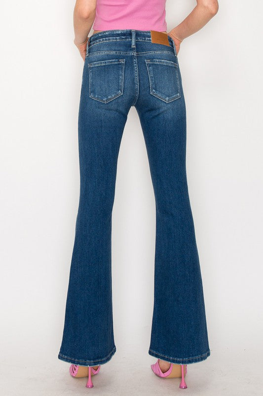 LOW RISE STRETCH VINTAGE FLARE JEANS